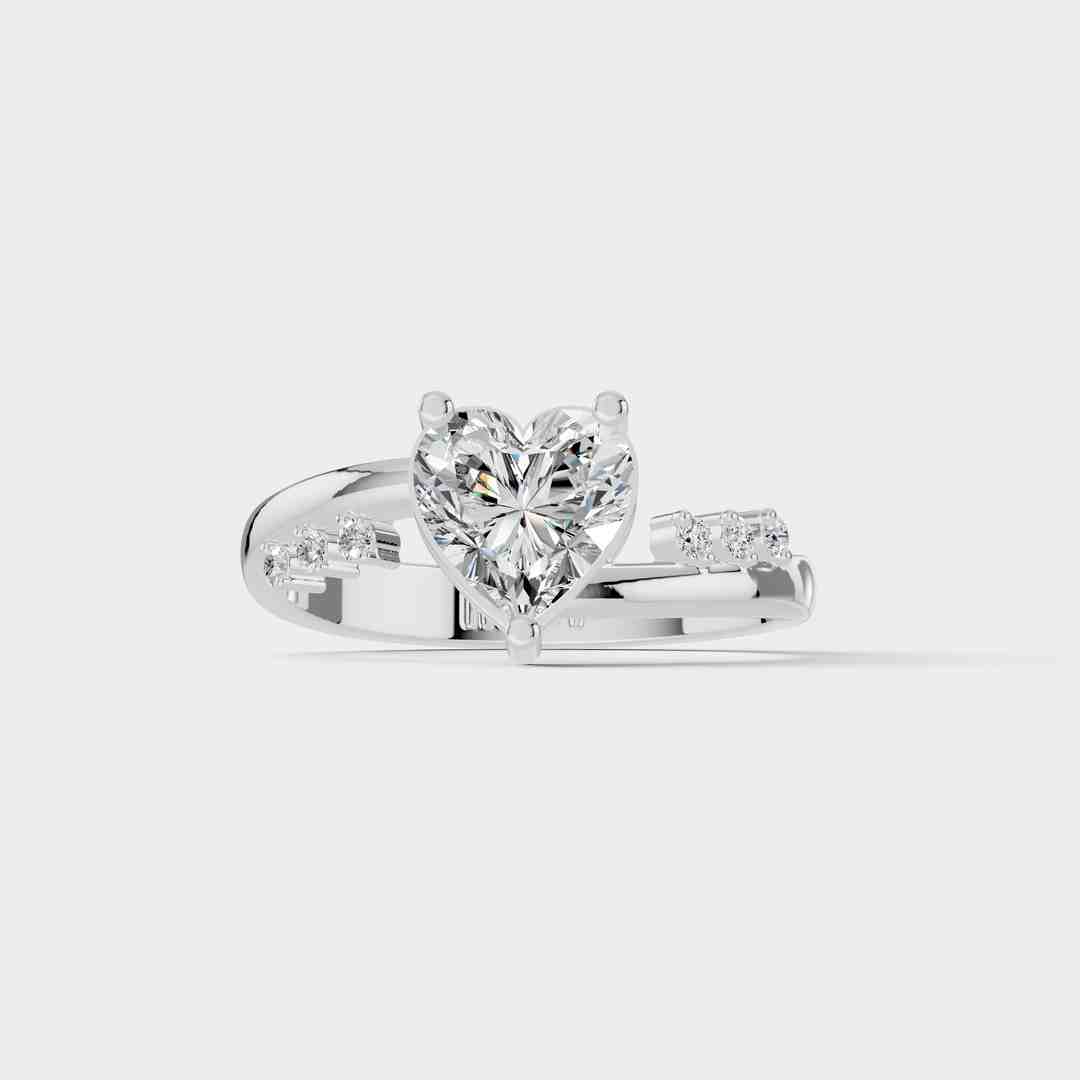 Heart Shape Diamond Solitaire Ring